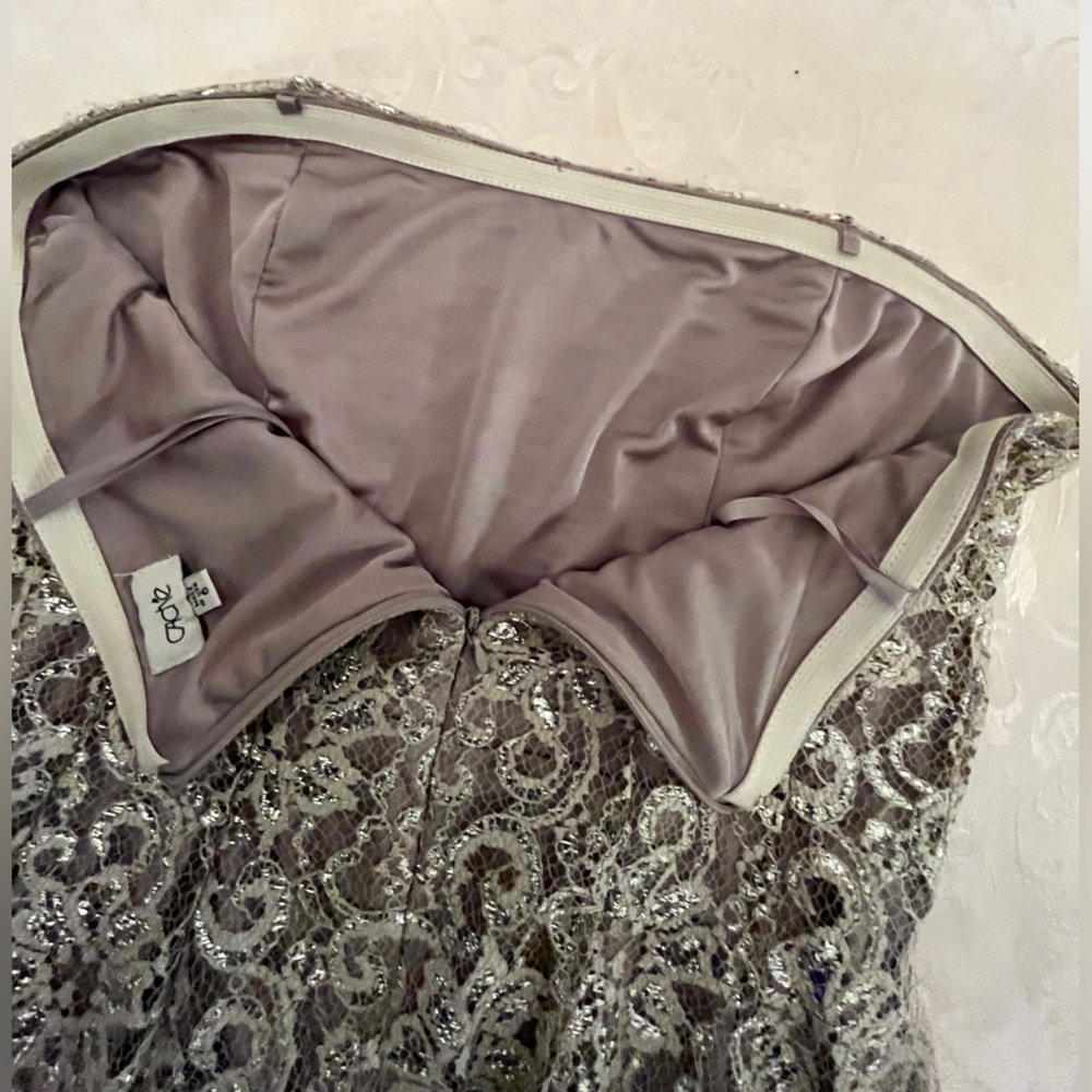Cache silver strapless dress in size 6 - Picture 5 of 6
